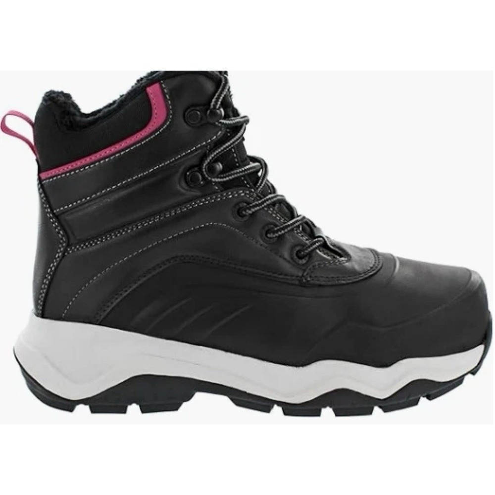 Khombu Women's Riley Outdoor Hiking Boots Black with Pink Accents Size 8 - Picture 5 of 5